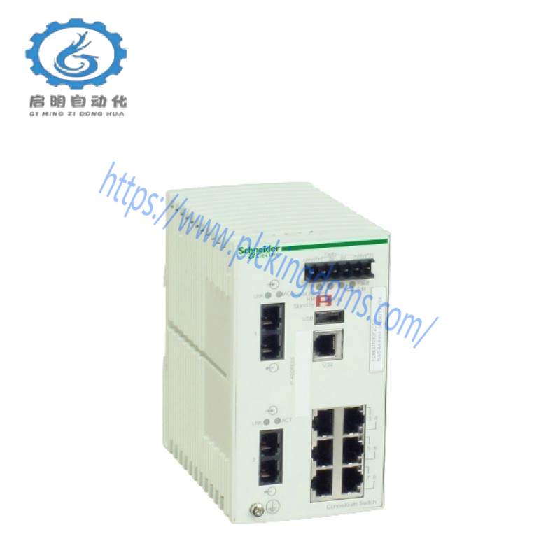 schneider_tcsesm083f2cu0_switch_8_ports.jpg Schneider TCSESM083F2CU0 Industrial Ethernet Switch: 8-Port Network Hub