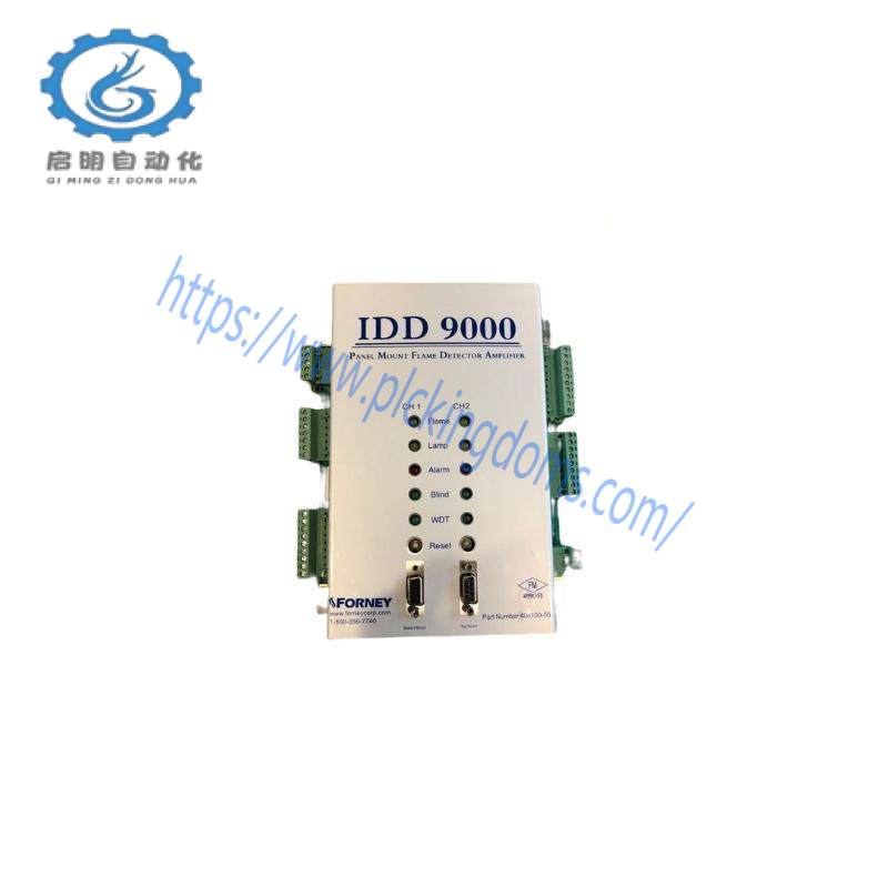 forney_idd_9000_408100-00_panel_mount_dual_channel_flame_amplifier.jpeg FORNEY IDD 9000 408100-00: Flame Detection & Amplification System, Panel Mount Dual Channel